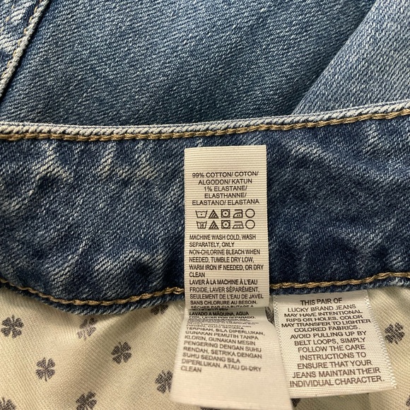 Lucky Brand Emma Crop High Rise Embroidered Denim Jeans Womens Sz 18 - Picture 12 of 12